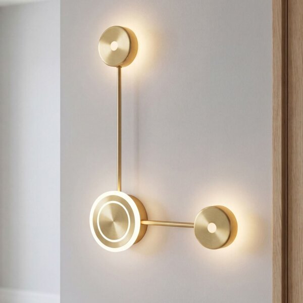Applique LED aluminium dimmable H:44 cm 3000 K en or