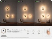 Applique LED aluminium dimmable H:44 cm 3000 K en or
