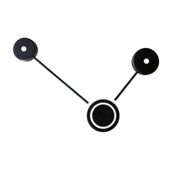 Applique LED aluminium dimmable H:44 cm 3000 K noir