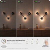 Applique LED aluminium dimmable H:44 cm 3000 K noir