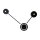 Applique LED aluminium dimmable H:44 cm 3000 K noir