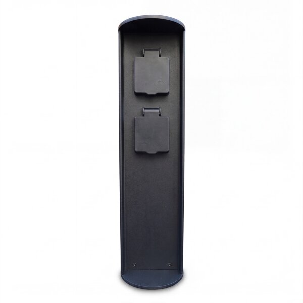 Colonne de prises deux prises aluminium IP44 40 cm