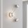 Applique LED aluminium dimmable H:44 cm 3000 K argent
