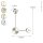 Applique LED aluminium dimmable H:44 cm 3000 K argent