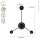 Applique LED aluminium dimmable H:53 cm 3000 K noir