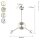 Applique LED aluminium dimmable H:53 cm 3000 K argent