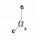 Applique LED aluminium dimmable H:53 cm 3000 K argent
