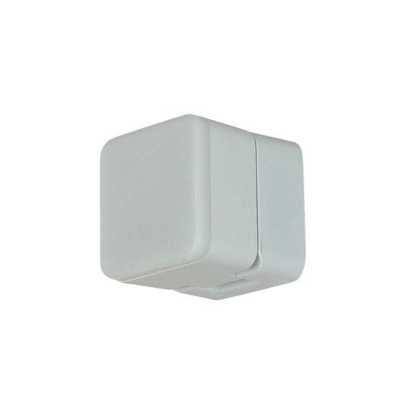 Applique extérieure LED IP44 blanc rectangulaire L : 9 cm petit alu