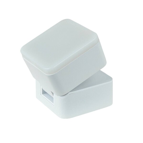Applique extérieure LED IP44 blanc rectangulaire L : 9 cm petit alu