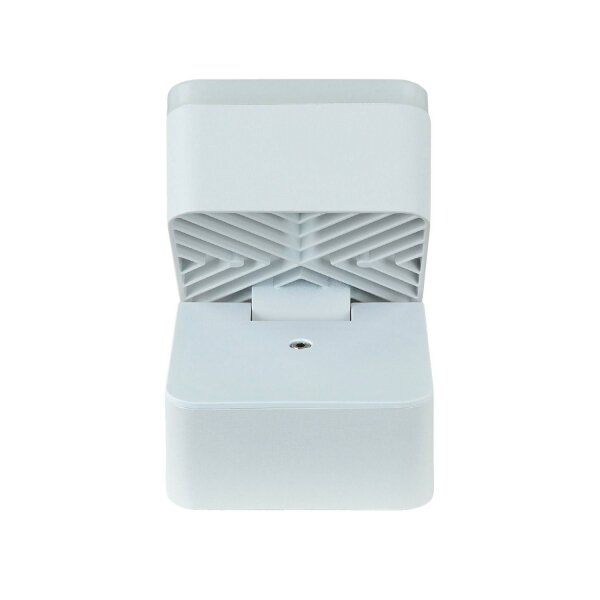 Applique extérieure LED IP44 blanc rectangulaire L : 9 cm petit alu