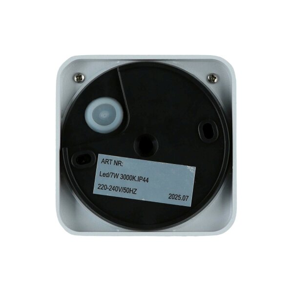 Applique extérieure LED IP44 blanc rectangulaire L : 9 cm petit alu