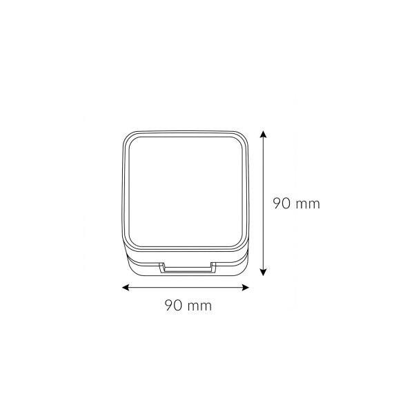 Applique extérieure LED IP44 blanc rectangulaire L : 9 cm petit alu