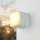Applique extérieure LED IP44 blanc rectangulaire L : 9 cm petit alu