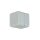 Applique extérieure LED IP44 blanc rectangulaire L : 9 cm petit alu