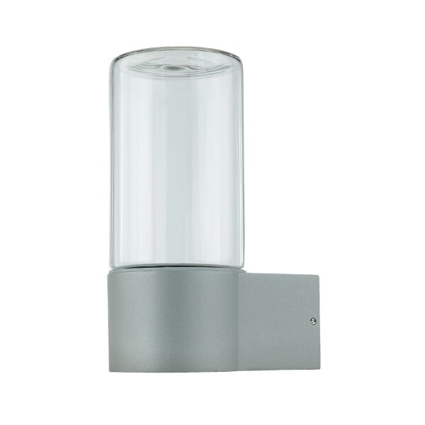 Applique murale extérieure aluminium verre fumé hauteur 19,7 cm IP44