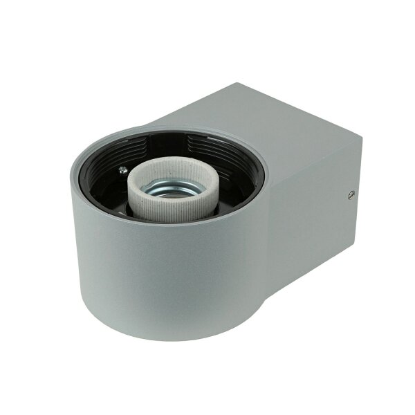 Applique murale extérieure aluminium verre fumé hauteur 19,7 cm IP44