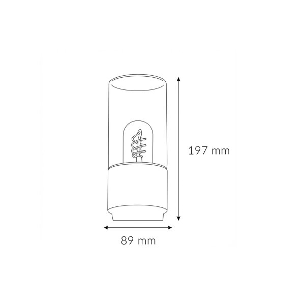 Applique murale extérieure aluminium verre fumé hauteur 19,7 cm IP44