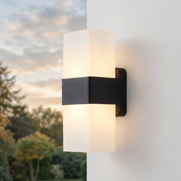 Lampe dextérieur LED Up Down IP44 3000 K H : 20,5 cm faible éblouissement