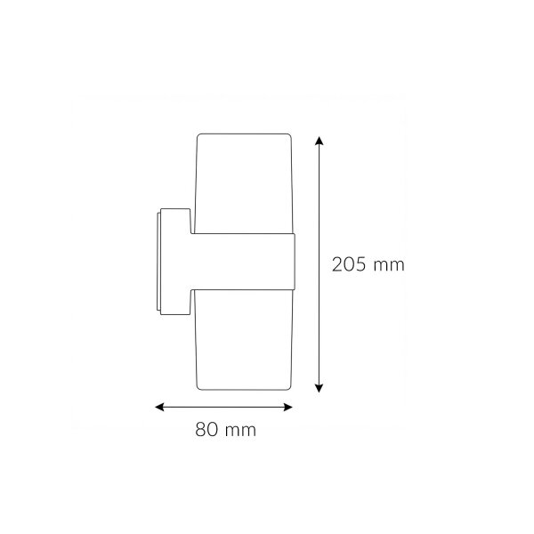 Lampe dextérieur LED Up Down IP44 3000 K H : 20,5 cm faible éblouissement