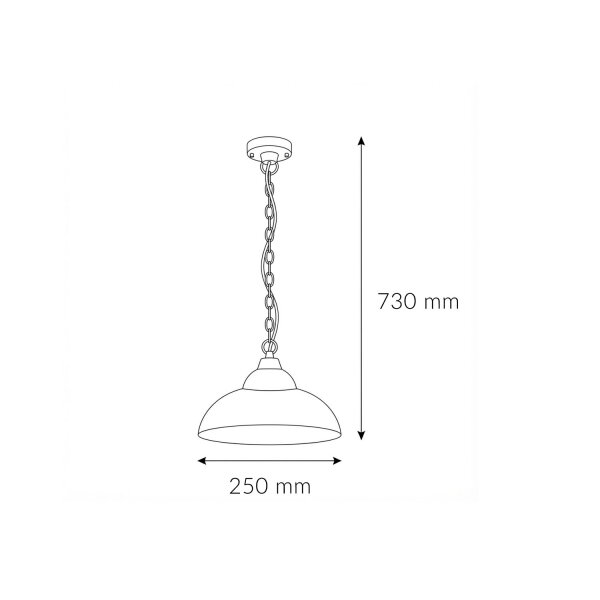 Lampe LED extérieure suspendue Noir 25 cm de large IP54 Alu 3000 K