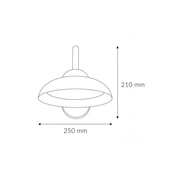 Applique murale extérieure LED IP54 L : 25 cm Noir 3000 K Hof