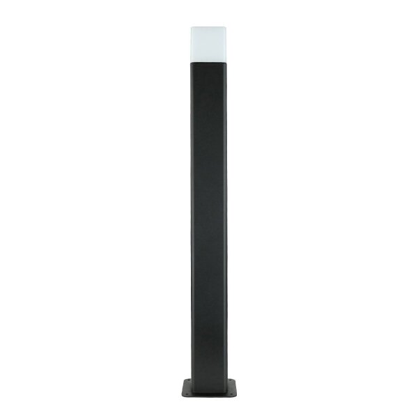 Borne déclairage LED aluminium hauteur 50 cm IP44 carré noir