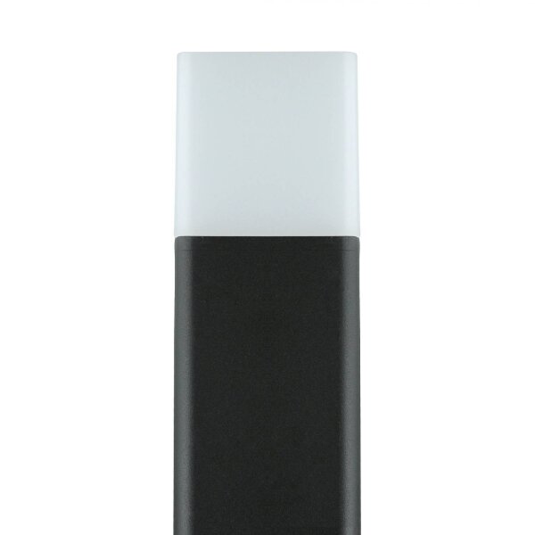 Borne déclairage LED aluminium hauteur 50 cm IP44 carré noir