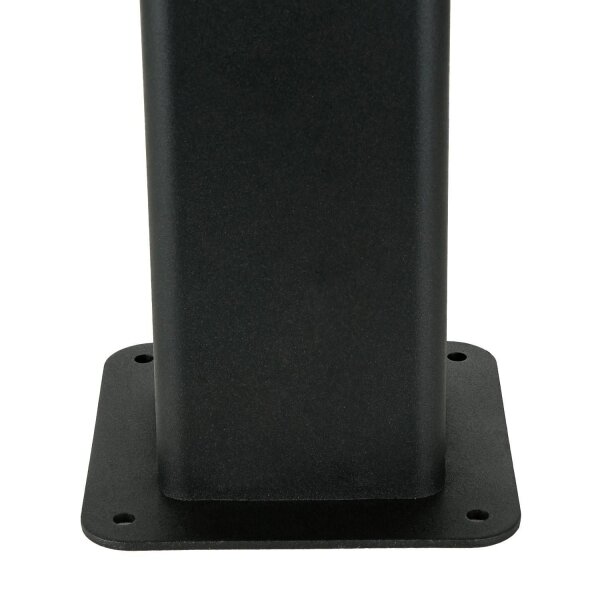 Borne déclairage LED aluminium hauteur 50 cm IP44 carré noir