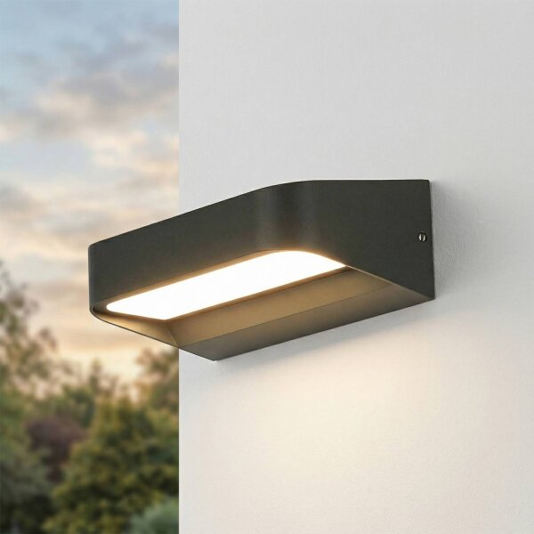 Applique LED extérieure IP54 L : 14,2 cm 3000 K Anthracite