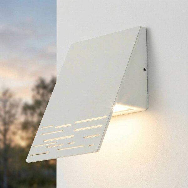 Applique LED extérieure IP44 15 cm de large Downlight Alu Verre