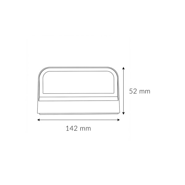 Lampe dextérieur LED Blanc Aluminium L : 14,2 cm IP54