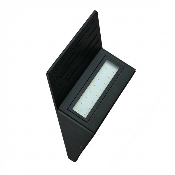 Applique extérieure LED IP44 L : 15 cm Aluminium Verre Down