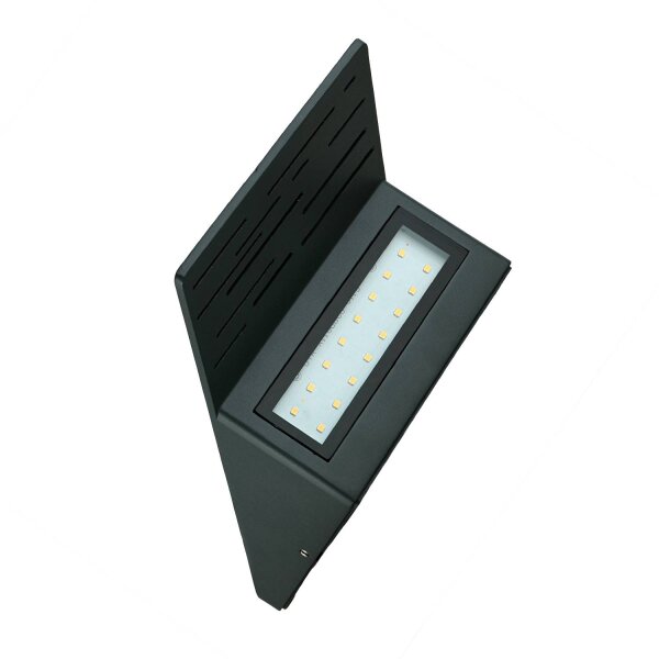 Lampe dextérieur LED anthracite IP44 15 cm de large Alu glas Down