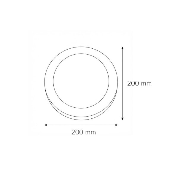Applique LED extérieure acier inoxydable IP44 3000 K ronde Ø 20 cm