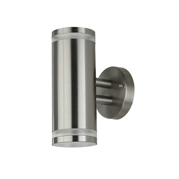 Lampe dextérieur mur acier inoxydable 23 cm de haut IP44 GU10 LED