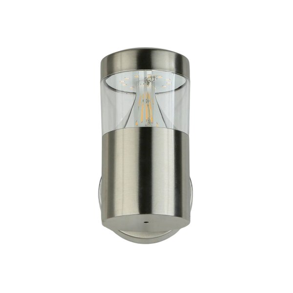Applique extérieure acier inoxydable hauteur 15,5 cm IP44 GU10 LED