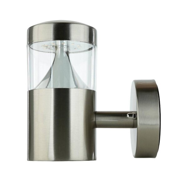 Applique extérieure acier inoxydable hauteur 15,5 cm IP44 GU10 LED