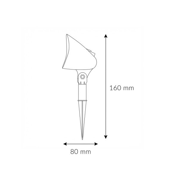 Lampe de jardin LED Piquet de terre, jeu de 4 prises Câble anthracite
