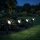 Lampe de jardin LED Piquet de terre, jeu de 4 prises Câble anthracite