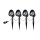 Lampe de jardin LED Piquet de terre, jeu de 4 prises Câble anthracite