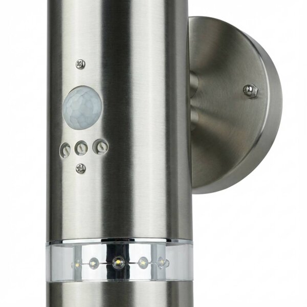 Applique extérieure avec détecteur de mouvement E27 IP44 Acier inoxydable