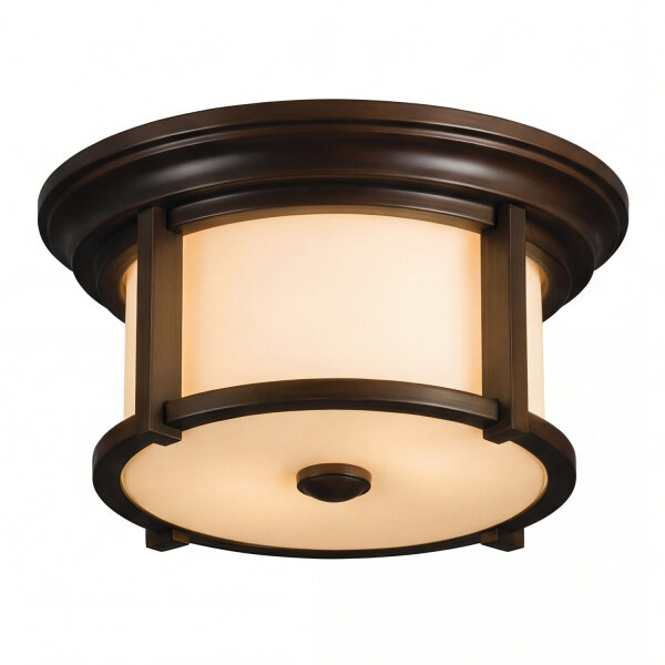 Plafonnier dextérieur en bronze crème anti-éblouissement