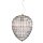 Lampe à suspendre cristal 30 cm de large en laiton antique E27