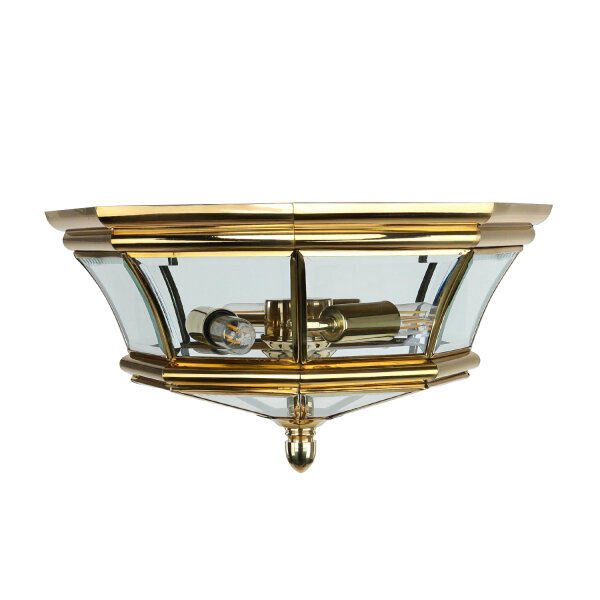 Plafonnier dextérieur laiton verre IP44 Vintage