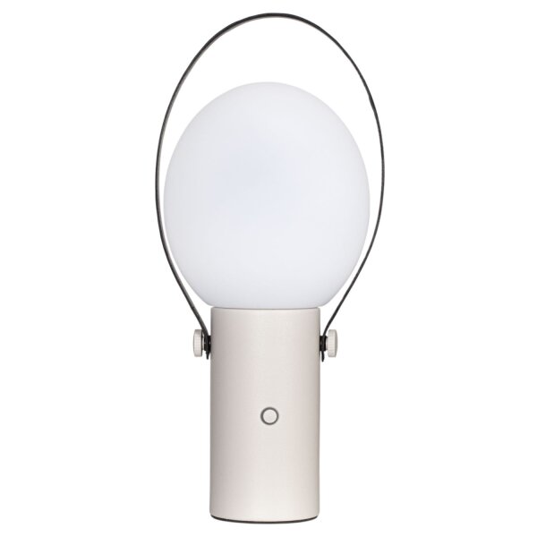 Akku Tischlampe außen LED dimmbar 35,5 cm Beige Blanc sans fil