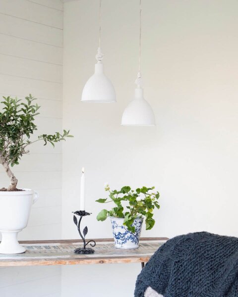 Lampe à suspendre Fiche Câble L : 17 cm H : max. 350 cm Blanc