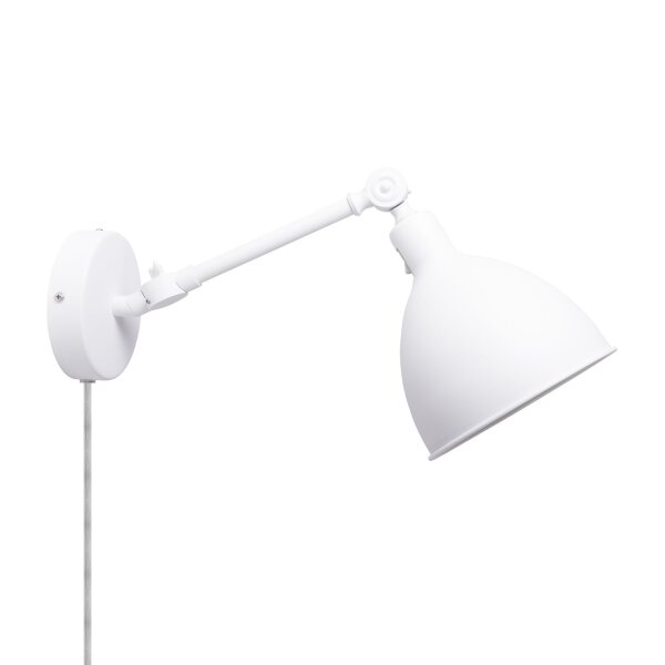 Applique murale avec câble Interrupteur réglable blanc Bras articulé