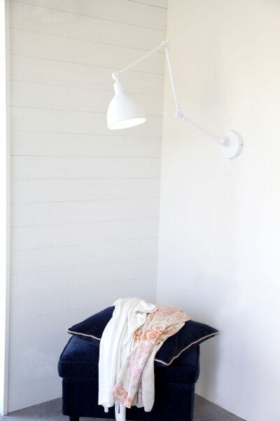 Applique avec fiche et câble Métal Blanc réglable