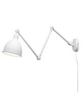 Applique avec fiche et c&acirc;ble M&eacute;tal Blanc...