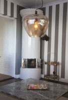 Suspension verre fumé métal L : 40 cm H :...